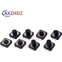 20PCS 12×12mm SMD DIP PCB Tactile Tact Push Button Switch 4Pin Micro Switch 12*12*4.3/5/6/7/8/9/10/11/12MM B3F-4055 12*12*7.3mm