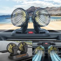 Fan for car decoration fan for truck fan for general purpose double head fan for car cooling wind electric fan