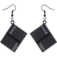 Anime Death Note Book Pendant Drop Earrings Black Death Note Double L Earring Cosplay Jewelry Birthday gifts