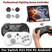 Wireless Fighting Game Controller 8-way Input for Sharp Diagonal for Nintendo Switch PS3 PS4 PC Android with Hall Joystick