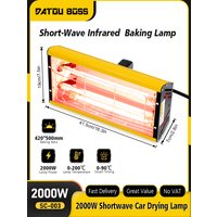 DATOUBOSS 2000W Portable SC-003 Infrared Curing Lamp Short Wave Paint Baking Dryer Auto Body Repair Tool for Rapid Drying