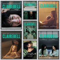 Girl Tv C-Clairebell Poster Durable Waterproof Aesthetic Stickers Wall Art HD for Office Bedroom Bar Coffee Home Decor