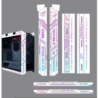 8pcs Kit DIY Suede Stickers for Asus ROG GX601 Case,Customized Helios Chassis Frame Stricker ,MOD Gamer Cabinet Decorative Cover