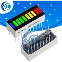 Multi-Color Digital Segment LED Light Bar – B10BRYGB 10-Grid Super Bright Flat Tube (2R+3Y+4G+1B)