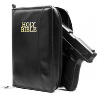 Lockable Zipper Soft Pistol Case: Concealed Carry Gun Holster Resembling Holy Bible - Designed for 9mm & Glock Handguns - Storage