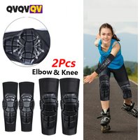 AliExpress QVQVQV 2Pcs Youth Children Basketball Knee Sleeves, Elbow Pads, Anti-Collision Long-Legged Knee Pads, Volleyball Football Bicycle