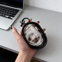 1/2Pc Transparent Doll Storage Bag Keychain Zipper Portable Organizer for Plush Dolls Earbuds Case Charger Outdoor Travel Pouch