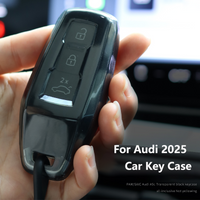 Transparent Black TPU For Audi Q6L E-tron A5L 2026 A3 A5L Q6 A6L Q5 2025 Remote Car Key Case Cover Holder Keychain Accessories
