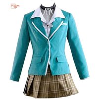 Fulujiacos Womens Costume Dress Moka Akashiya Uniform Cosplay Halloween Costume Outfit