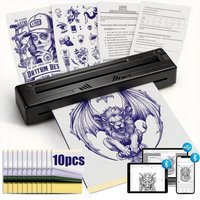 Professional Wireless Tattoo Stencil Printer Portable Thermal Tattoo Transfer Machine with Transfer Papers for Tattoo Supplies