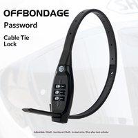 OFFBONDAGE Password Tie Lock Portable Bicycle Lock Cable Tie Lock Motorcycle Helmet MTB Password Lock 3 Digit Anti-Theft Safety