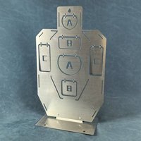 IDPA Stainless Steel Brushed Metal Target in Original Color. Used for shooting training.
