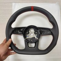 Full Perforated Leather Steering Wheel Red Stripe For Audi A3 S3 8V A4 S4 A5 S5 B9 2017-2024 Sport