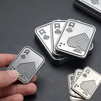 Three Layer AAA Poker Fidget Slider Metal EDC Toys Portable ADHD Relief Tool Anxiety Stress Relief Toys for Adults Office Relax