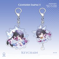 2026 New Genshin Impact Keychain Columbina Cute Cartoon Anime Acrylic Pendant Key Ring Backpack Jewelry Game Gift Badge