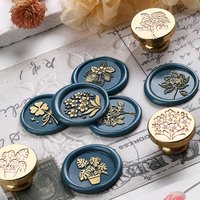 Strawberry Clover Bouquet Wax Seal Stamp DIY Craft Supplies Scrapbooking Christmas Wedding Invitation for Decoration Wine Bags