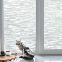Window Privacy Film with Installation Tools, Frosted Glass Window Film, Removable Window Clings for Home Office Static Cling