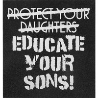 1PC Protect Or Educate Embroidered Patch Iron On Brave Morale Inspiring Badge DIY Gift For Clothes Cap Bag Jacket Trucker Hat