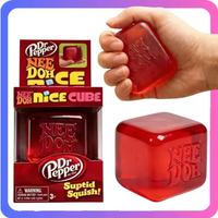 Dr Pepper & Schylling Nice Cube Soft Squishy Squeeze Fidget Toy Stress Relief Anxiety Relief for Kids and Adults