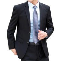 8XL Suit (Blazer+pants) Fashion Business Gentleman Italian Style Slim Solid Color Professional Suit Wedding Groom Best Man Suit image 4