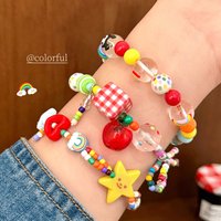 Creative bracelet - cute girl style, versatile and fashionable, apple-shaped stars bracelet, high appearance level accessory