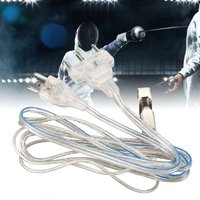 Fencing Saber Foil Epee Body Cord Stainless Steel Plastic Transparent Fencing Head Wire for Competitions Fencing Body Wire