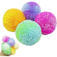 Cross-border Explosions TPR Decompression Children Pinch Music Fluffy Ball Decompression Toys.