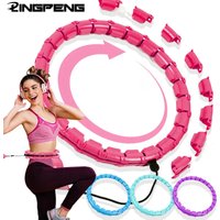 24Knots-Section Weighted Exercise Hoop Detachable for Women Body Toning Adjustable Body Workout Home Fitness Equipment