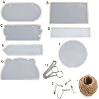 Silicone Molds for Resin Rectangle Doorplate Epoxy Crystal Mold DIY Pendant Mold