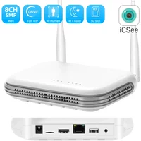 Mini WiFi NVR 8CH 3MP 4CH 5MP H.265 Onvif Wireless Network Video Recorder Support Face Detection Email Alart XMEYE / iCSee App