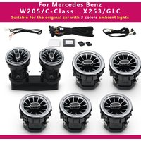 3/64 Colour LED Air Vents For Mercedes-Benz W205/C-CLASS/X253/GLC-CLASS Ambient Light Turbine Nozzle Decorative Lamp