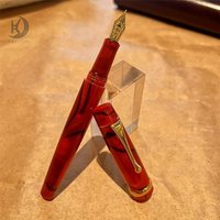 Jinhao 957 New Classical Souvenir Premium Office Gift Acrylic Red Fountain Pen,Journaling Writing Pen for Celebration