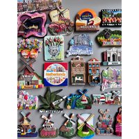 AliExpress NONE Netherlands Fridge Magnets Keukenhof Amsterdam Canal SHEESE Klompen Windmill Holland Coffee Shop Tulip Bicycle Rotterdam