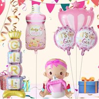 6Pcs/set Baby Boy Girl Feeder Shape Balloons Set Baby Shower Party Decor Gender Revealed Party Decorations