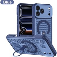 Live Streaming Video Shooting Cooling MagSafe Case For iPhone 17 Pro Max Honeycomb Heat Dissipation Stand Shockproof Cover