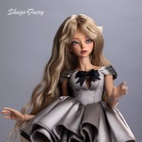BJD Doll 1/4 ISET Fullset with C Bariy Body Modern Satin Couture Gown Original Anime Resin Figure Shuga Fairy