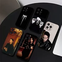 Singer M-Marilyn Manson Phone Case Phone Case For Iphone 17 16 15 11 13 14 Pro Max X Xr Xs Max 12mini Black Shell Cover Case
