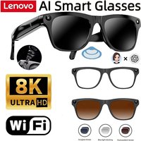 Lenovo 32G Speicher 800W 4K Kamera Smart-Brille für Männer Fotos & Videos 3600mAh Powerbank 120+ Sprachen Übersetzung KI-Brille für Frauen