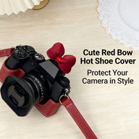 Cute Bow Decoration Camera Hot Shoe Cover Protective Cap for Canon Nikon Z30 Sony A7M4 Fuji XT5 XT50 Leica Q3 Q2 M11 Accessories