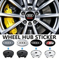 4Pcs 56mm 60mm Car Wheel Center Hub Cap Covers Sticker For AUDI A3 A4 A5 A6 C5 B5 B6 B7 A7 A8 Q7 Q5 Q3 RS TT Sline Quattro Badge