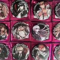 Genuine Anime Danganronpa Togami Byakuya Toko Fukawa Maizono Sayaka Kuwata Leon Asahina Aoi Cosplay Cartoon Badge Emblem Gift
