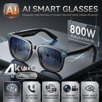 2026 Smart Glasses 8K Camera Chatgpt Touch Sport Sunglasses Men Music Player Bluetooth Calling 150+Translation Voice Assistant