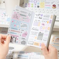 20pcs Light Salt Notebook Series Ins Korean Style Font Label Die Cut Sticker Book DIY Aesthetic Decor Scrapbook Journal Supplies