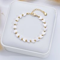 Women's Freshwater Shell Bangle Bracelet Heart-Star Shape Fashion Jewelry Hand Accessory for Parties And Gifts