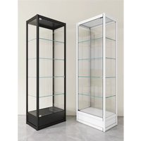 Figure Display Cabinet Model Toy Glass Display Cabinet Storage Light Luxury Gundam Model Glass Display Cabinet