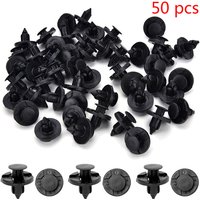 50Pcs/Set 8mm Rivet Retainer Plastic Car Fastener Clip Auto Bumper Fender Push type fixing Clips for Nissan Livina TIIDA Sylphy