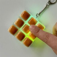 Creative Bread Keycap Stress Relief Clicker Keychain Mechanical Keyboard Button Decompress Fingertip Keyring