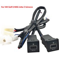 For VW Golf 6 MK6 Jetta 5 Scirocco 2006 - 2012 Car USB Charger PD Quick Charge QC3.0 Phone Charging Adapter Outlet Button