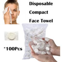 100pcs Portable Compressed Towel Disposable Face Cleaning Soft Compressed Hand Wipe Towel Non-woven fabric Makeup Wipes