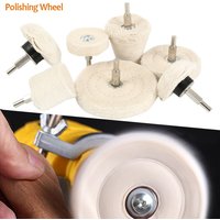 7 stücke Wollfilz Polieren Polieren Runde Rad Schleifen Pad Auto Polieren Disc Auto Rad Waschen Pflege Dreh Werkzeuge Zubehör